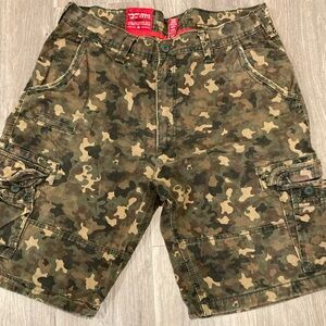 Jordan Craig Camo Cargo Shorts Brown Green Camouflage Outdoors Hiking Men’s 36